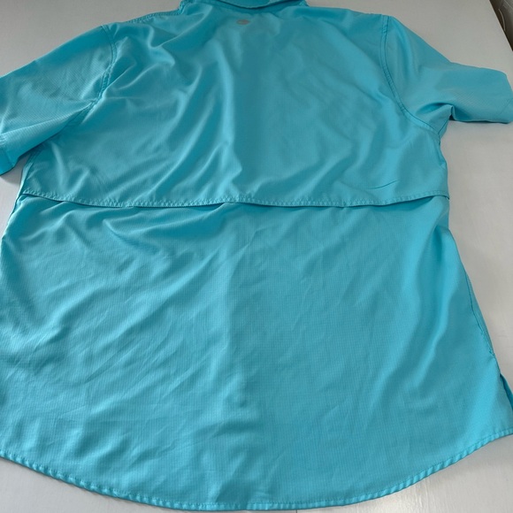 Ocean Coast men’s medium button up front fishing shirt front pockets vented back - Picture 8 of 15